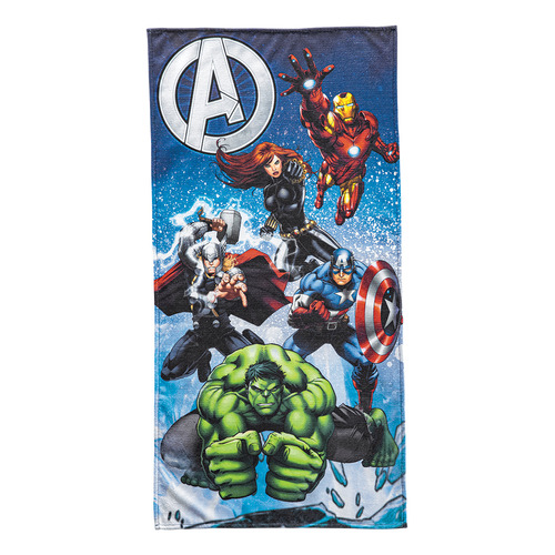 Toalla Baño Infantil Suavitec Avengers Full Concord Color Azul