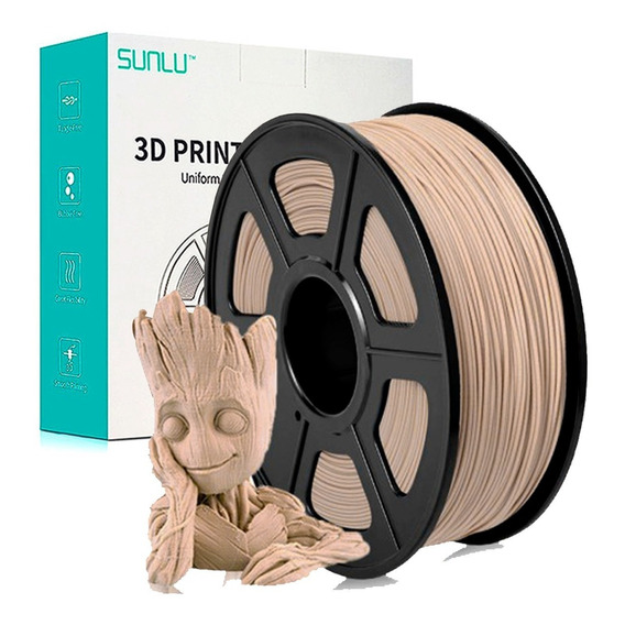 Filamento Pla Sunlu Madera Impresión 3d 1kg Premium 1.75mm