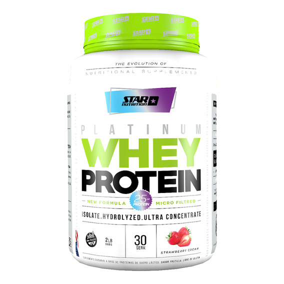 Suplemento Star Nutrition Platinum Whey Protein 2 Lb