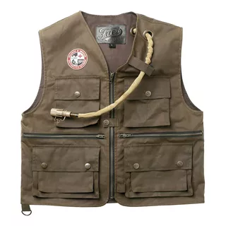 Chaleco Fuel Motorcycles · Peak Oiled Canvas Vest · Brown