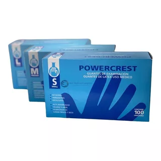 Guantes De Latex S/polvo Talle M Powercrest Cajón X 10 Cajas