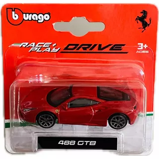 Burago Ferrari 488 Gtb Rojo Race + Play 1:64 | 2023