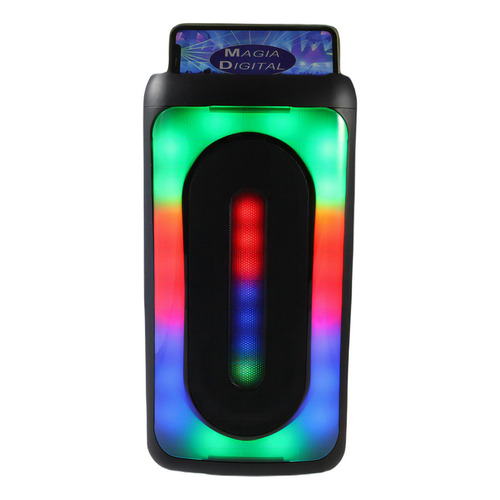Bocina Bluetooth 2x3puLG Robson Rob-2030 Multicolor Usb Aux Color Negro