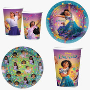 Copos E Pratos Encanto Disney - Embalagens Promocionais