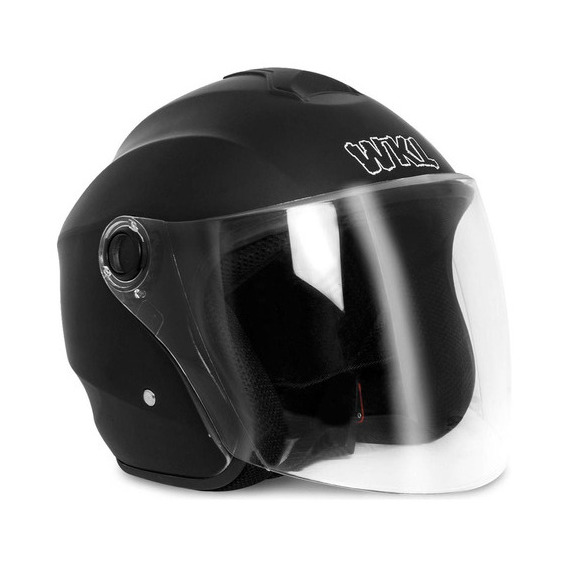 Casco Motocicleta Certificado Dot Abierto Abatible Moto Wk Color Negro mate Tamaño del casco L