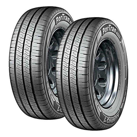 Kit X2 Neumaticos Kumho Kc53 195 R14 106r Para Kia Cavawar6c