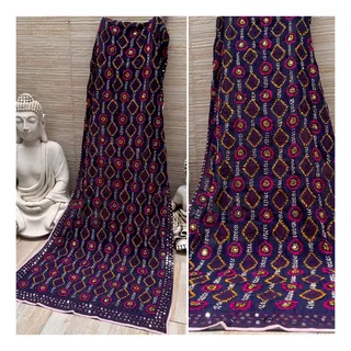 Dupatta Gasa Bordada A Mano De India. 2.20 X 0,90 Mts Hindu