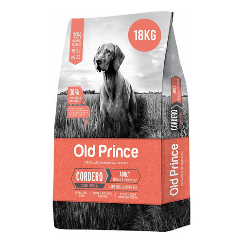 Alimento Old Prince Special Recipe Dermadefense para perro adulto de raza mediana y grande sabor cordero y arroz en bolsa de 18kg