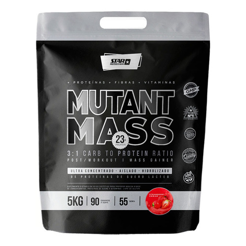Mutant Mass 5 Kg Ganador De Masa Muscular Star Nutrition Sabor Frutilla
