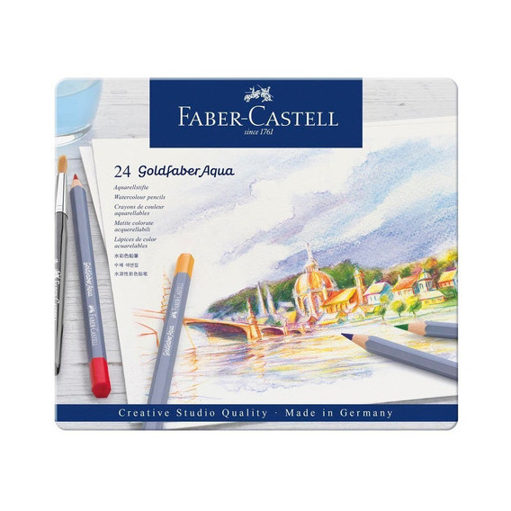Lapices Acuarelables Goldfaber Faber Castell X24 Lata