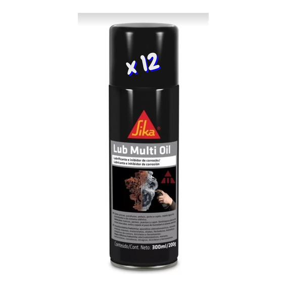 Lubricante Multiuso X12 Tipo W40 Sika X 300 Ml Lub Multi Oil