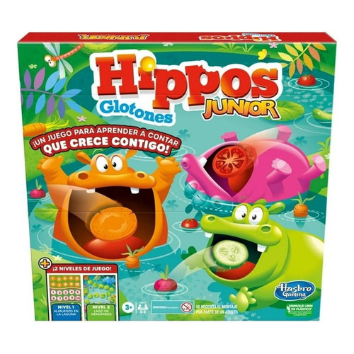 Juego De Mesa Hippos Glotones Junior Hasbro Gaming
