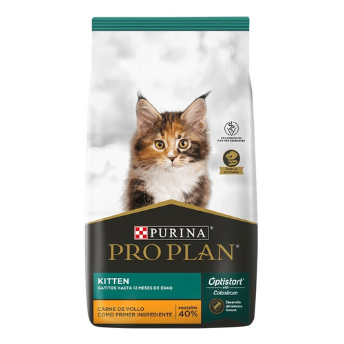 Alimento Pro Plan OptiStart Kitten para gato de temprana edad sabor pollo y arroz en bolsa de 1 kg