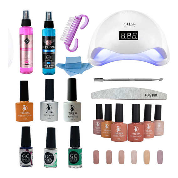 Kit De Gel Para Uñas Completo Con Lámpara Gelish Para Uñas