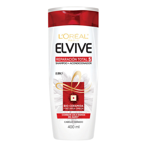 Shampoo 2en1 Reparación Total 5 Elvive L'Oréal 400ml
