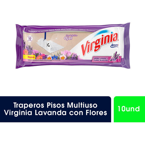 Paño de limpieza Virginia Trapero Humedo lavanda 10 u