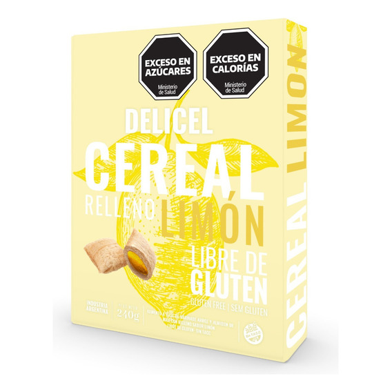 Cereal Relleno Delicel Sabor Limon Sin Tacc X 240 Grs