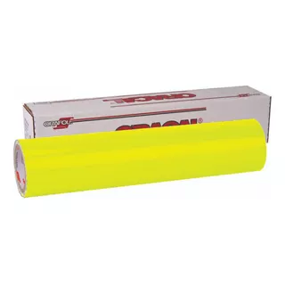 Adesivo Oracal Amarelo Fluorescente Envelopamento 1m X 1,26m