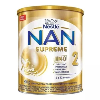 Fórmula Infantil Em Pó Nestlé Nan Supreme 2 En Lata De 1 De 800g - 6  A 12 Meses