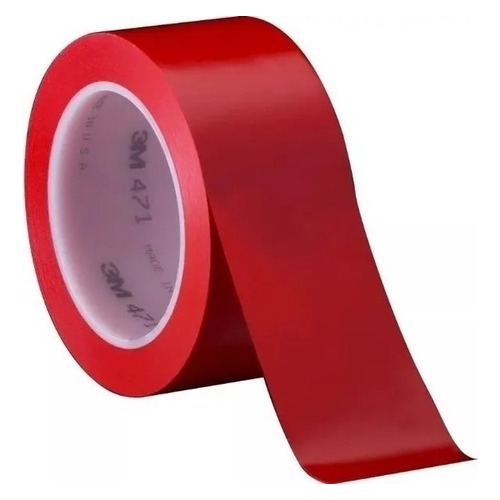 Cinta Demarcatoria Para Piso Alto Transito 3m 471 50mm X30m Color Rojo