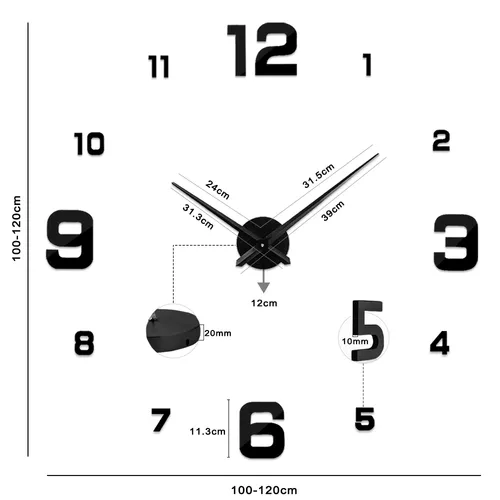 RELOJ DE PARED BEN METAL 90CM