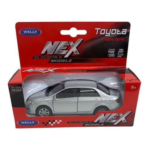 Auto Welly Nex Models Toyota Corolla Escala 1:36 Colección Color Blanco