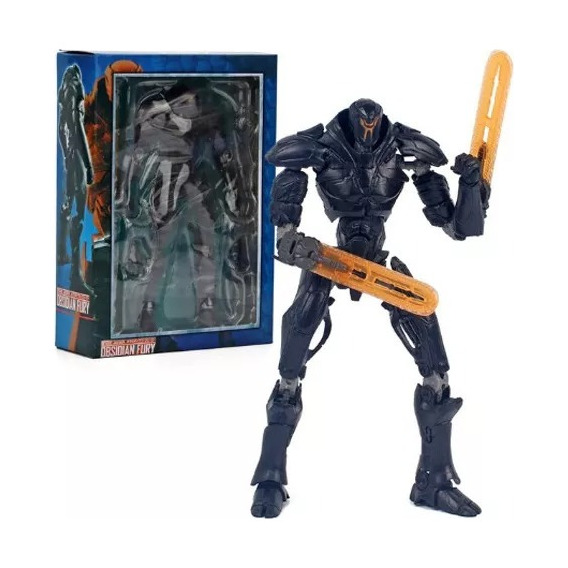 Figura Kaiju Jaeger Obsidian Fury Titanes Pacífico 18cm