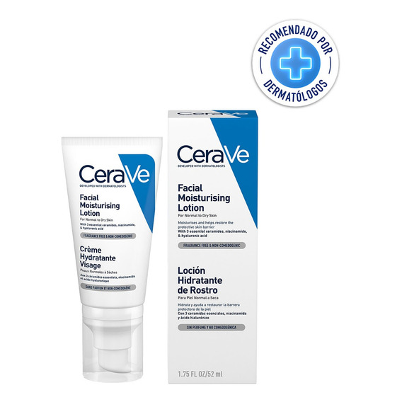 Loción Facial Cerave Hidratante Piel Normal A Seca 52 Ml