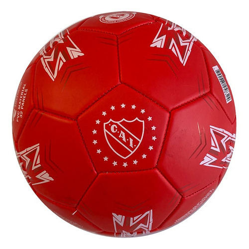 Pelota De Futbol N5 Independiente Con Licencia Oficial Color Rojo