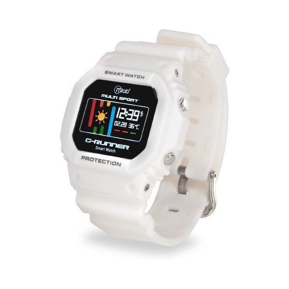 Smartwatch Mlab Waterproof G-runner Withe Blanco Bt Reloj