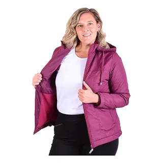 Campera Mujer Impermeable Tapado Sacón Con Polar