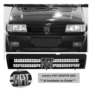 Grade Dianteira Letreiro Moderno Grafite Fiat Uno 1994 95 96
