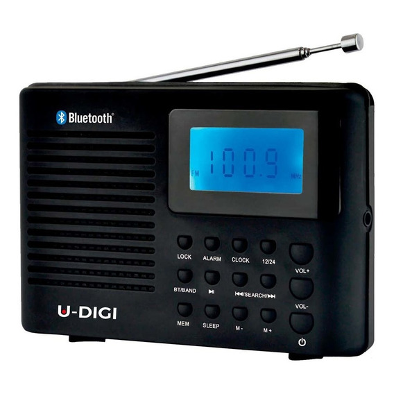 Radio Portátil Am/fm Bluetooth Reloj Alarma Sp-21bt U-digi