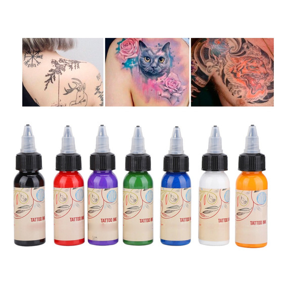 Kit De Tintas Para Tatuar 1oz  7 Colores