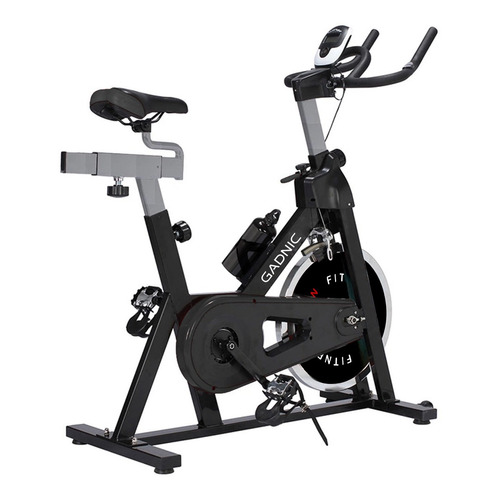 Bicicleta Fija Gadnic Entrenamiento Friccion 18kg Pro Gym Color Negro