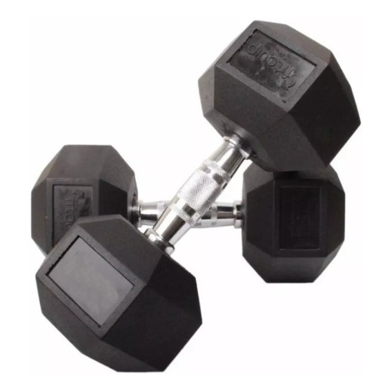 Mancuerna Hexagonal Engomada Dumbbell 6 Kg