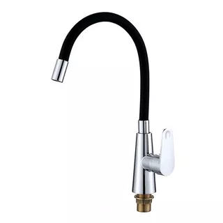 Monocomando Canila Frio/caliente C Pico Flexible Para Cocina Acabado Mate Color Negro