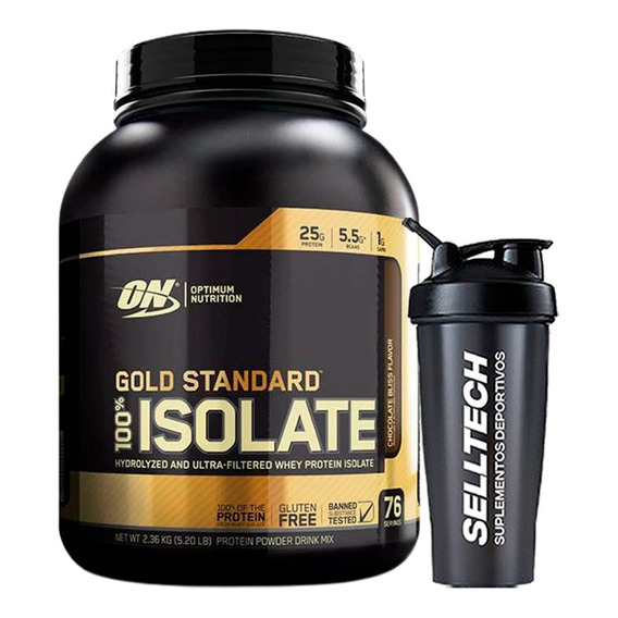 Proteína On Gold Standard 100% Isolate 5lb Chocolate+shaker