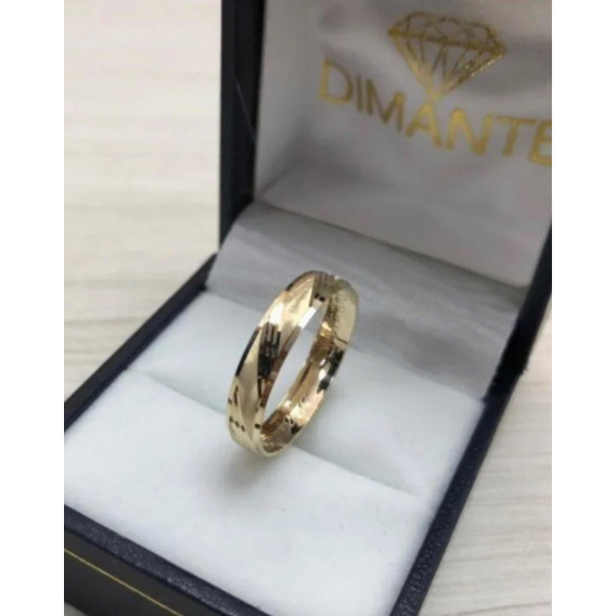 Anillo De Boda Oro 10k 1 Sola 4mm Ancho Envío Y Grabado 