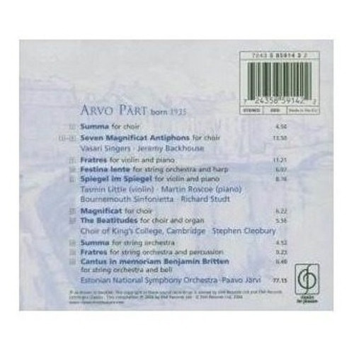 Arvo Pärt - Lo Mejor De... - Cd