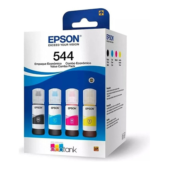 Kit de recarga de tinta Epson 544 para L1110/L3110/L3150/L3160