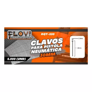 Clavos Puntas F30 Calibre 18 5000 Unidades, Marca Flovi