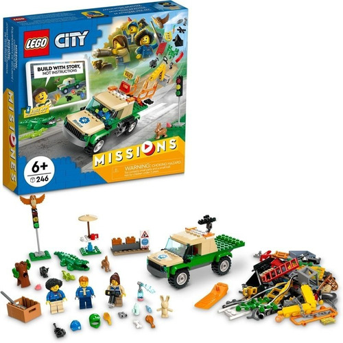 Kit Lego City Misiones De Rescate De Animales Salvajes 60353 Cantidad de piezas 246