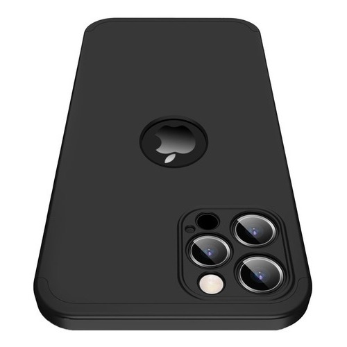 Carcasa Para iPhone 12 Pro Max 360° Gkk Color Negro Liso