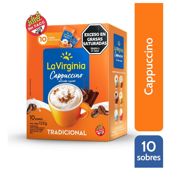 La Virginia Cafe En Saquitos Cappuccino Tradicional X 10 Un