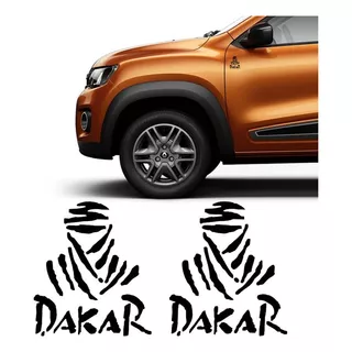 Emblema Dakar Rally Trilha Adesivo Troller Mitsubishi - Par