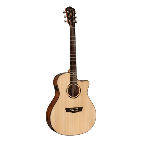 Guitarra Electroacústica Washburn Woodline O10SCE para diestros natural ovangkol brillante