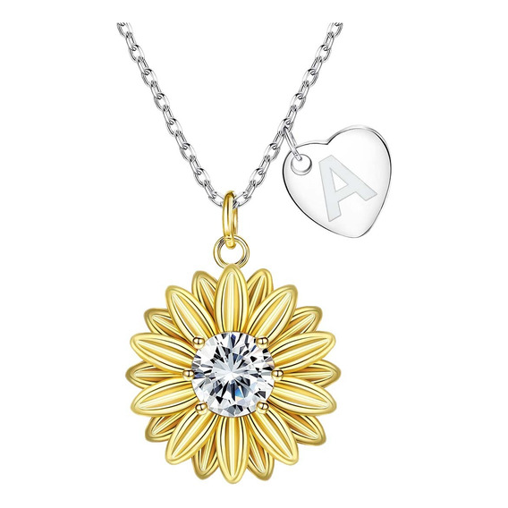 Joyeria Mujer Collare De Plata 925 Collares Girasol Dijes