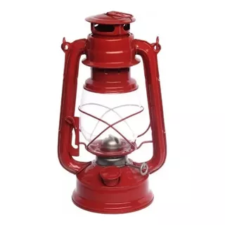 Western Lampião Retro Lamparina Querosene Modelo Antigo 25cm Cor Vermelho
