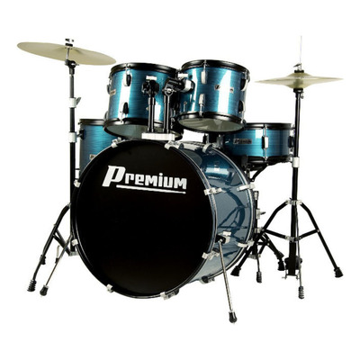 Bateria Premium Dx720 Bl Azul C/ Pratos E Banco